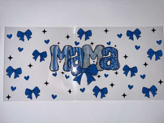 Mama with Blue Hearts & Bows