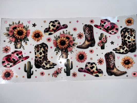 Sunflowers Boots Cactus & Hats