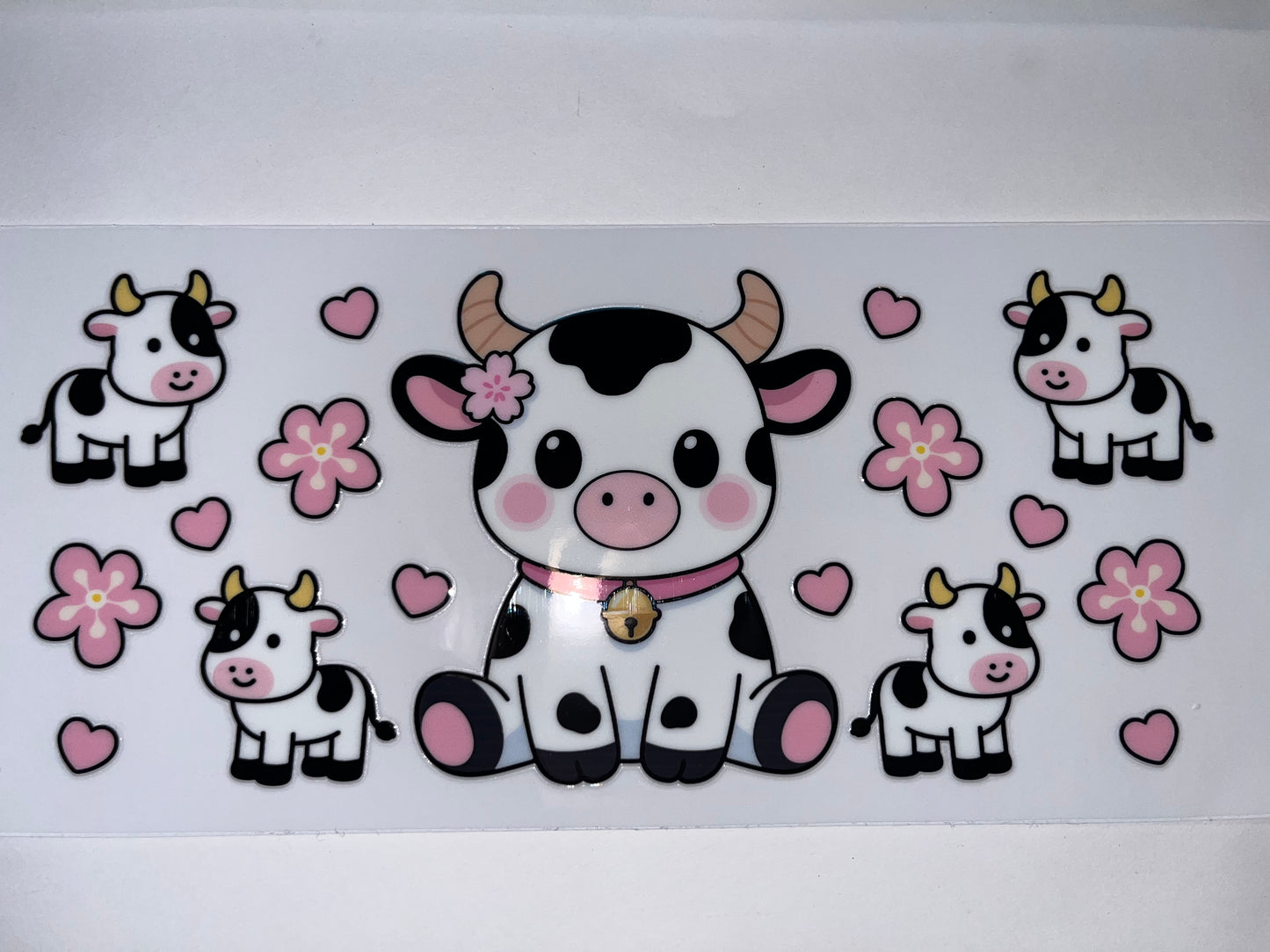 Bull with Pink Flowers