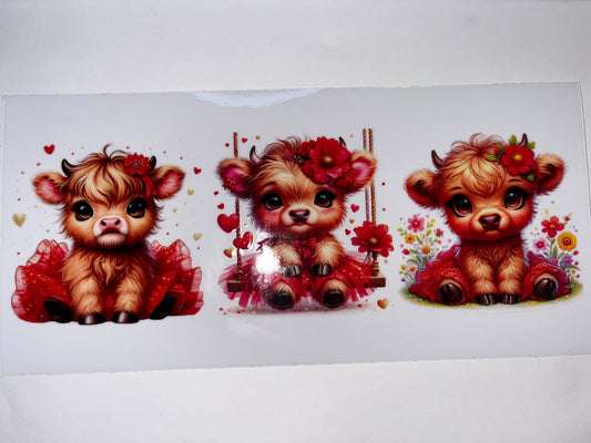 Baby Cow with Red Dress
