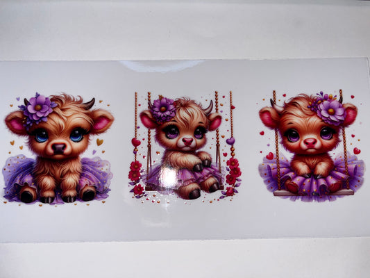 Baby Cow with Purple Tutu