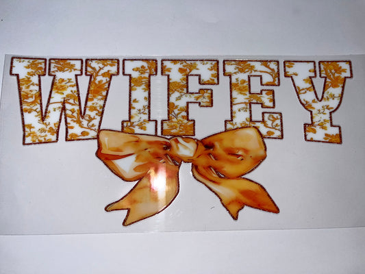 Wifey - Orange Bow