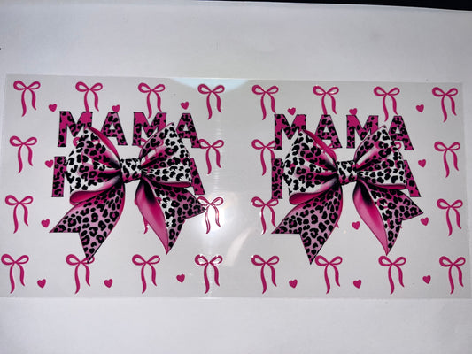 Pink Leopard Bow Mama