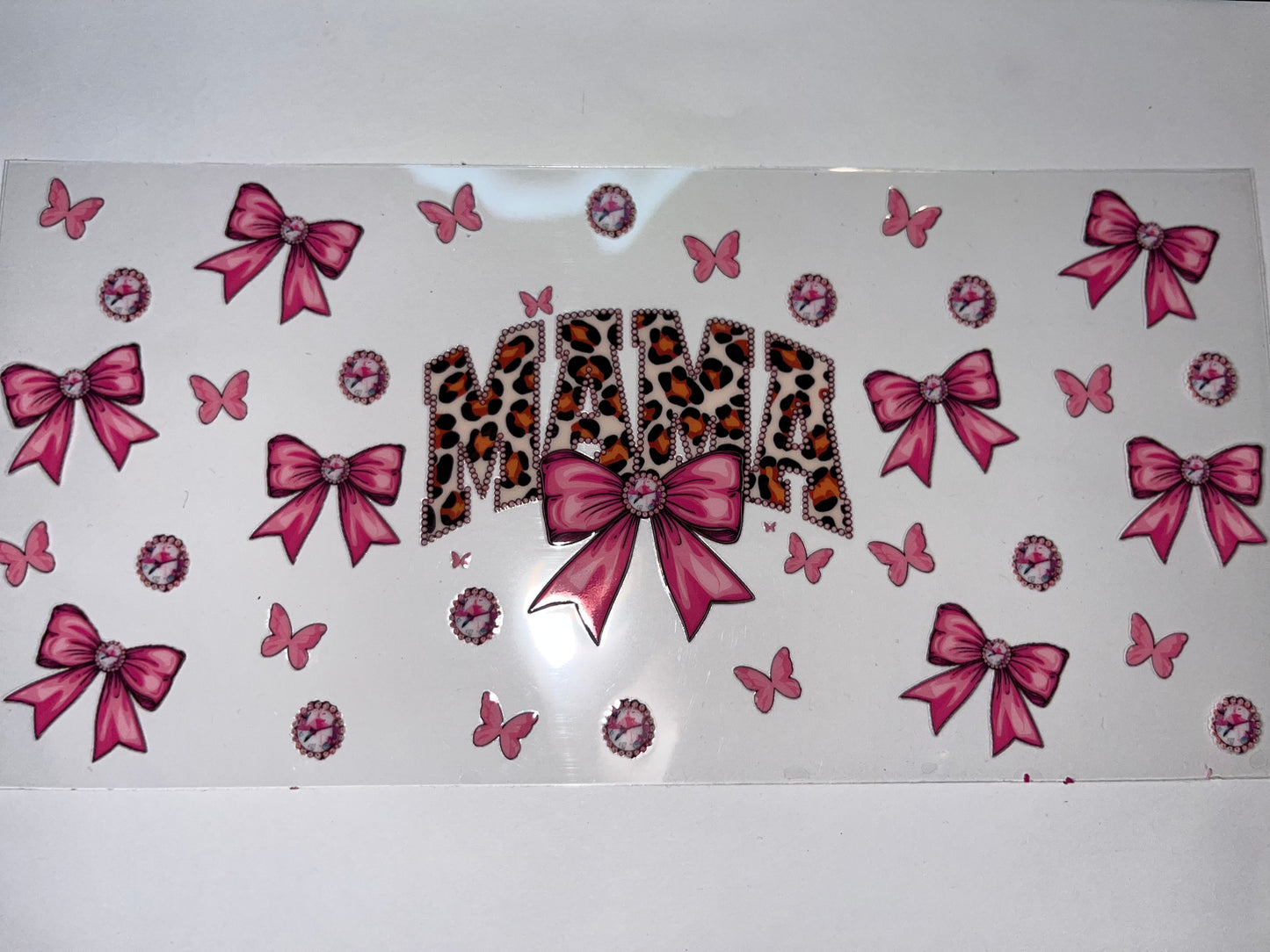 Leopard Mama with Pink Bows