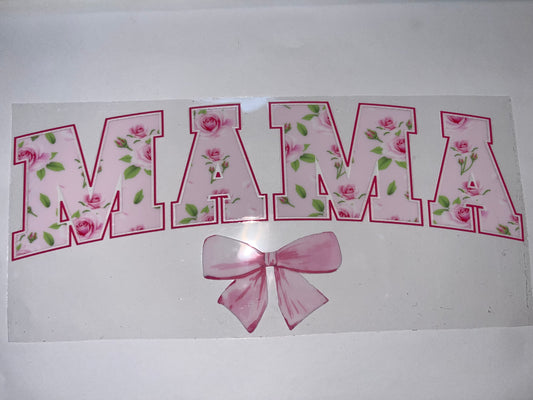 Pink Mama with flowers