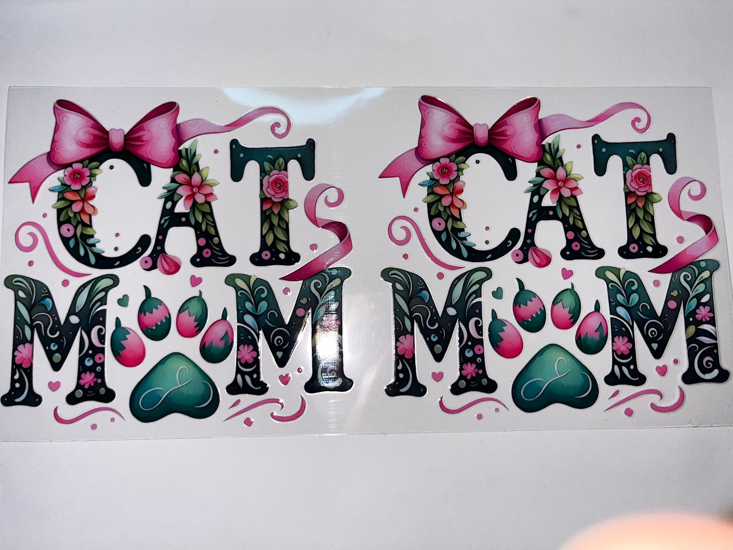 Cat Mom - Pink & Green