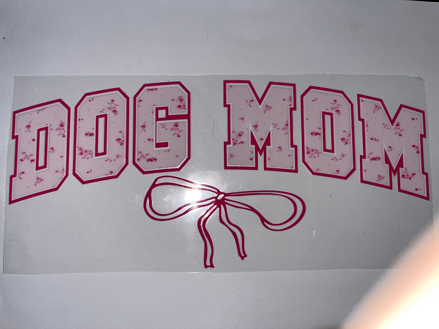 Dog Mom with Pink Bow