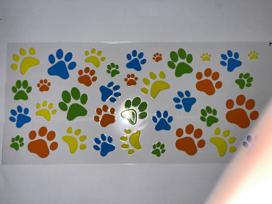 Colorful Paw Prints