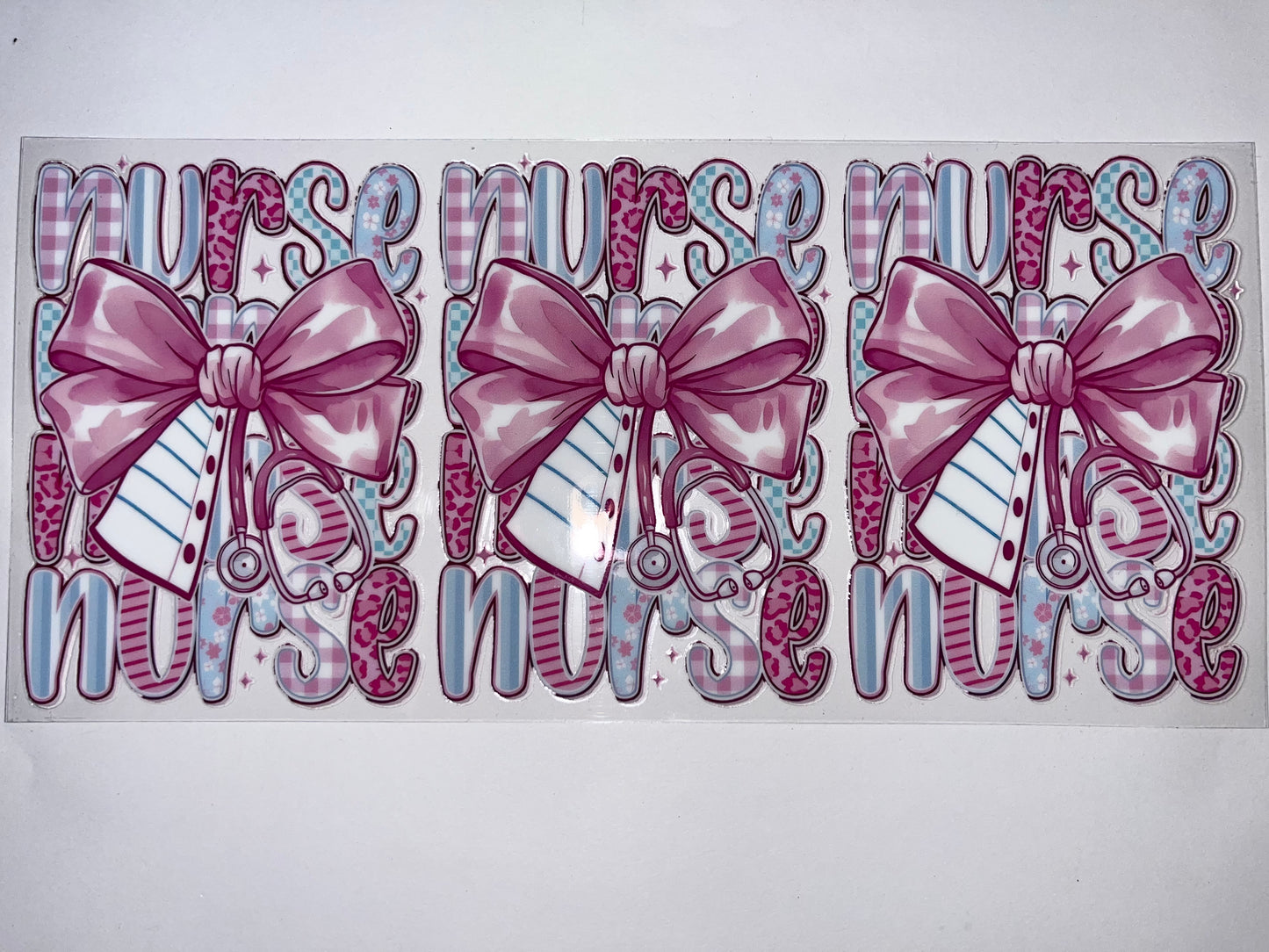 Pink & Blue Nurse with Bow