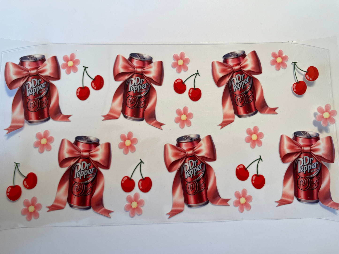 Dr Pepper with Pink Bows & Cherries