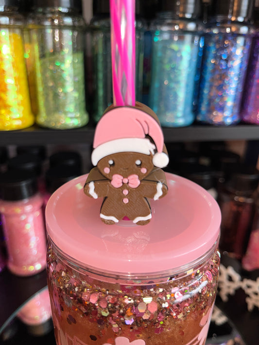Gingerbread Man Straw Topper