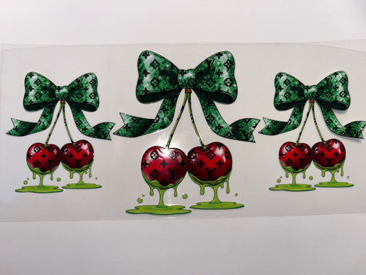 LV Cherries with Green Bow