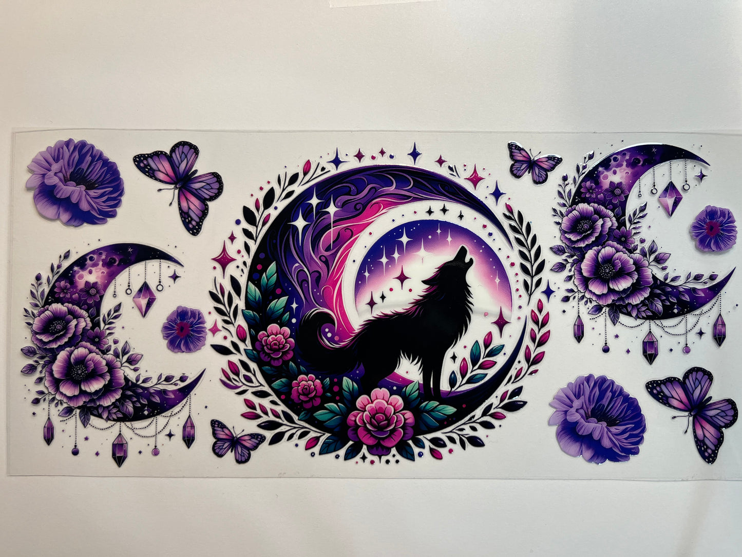 Wolf with Purple Moons