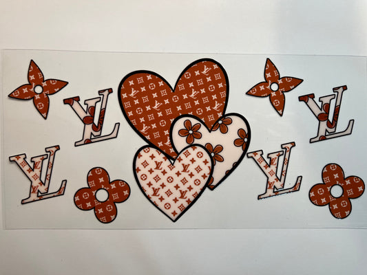 LV with Brown Hearts