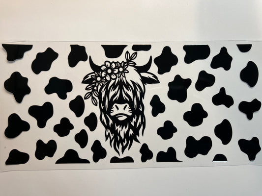 Black & White Highland Cow