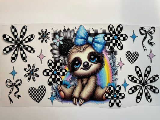 Sloth with Blue Bow