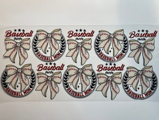 Baseball Mom with Bows