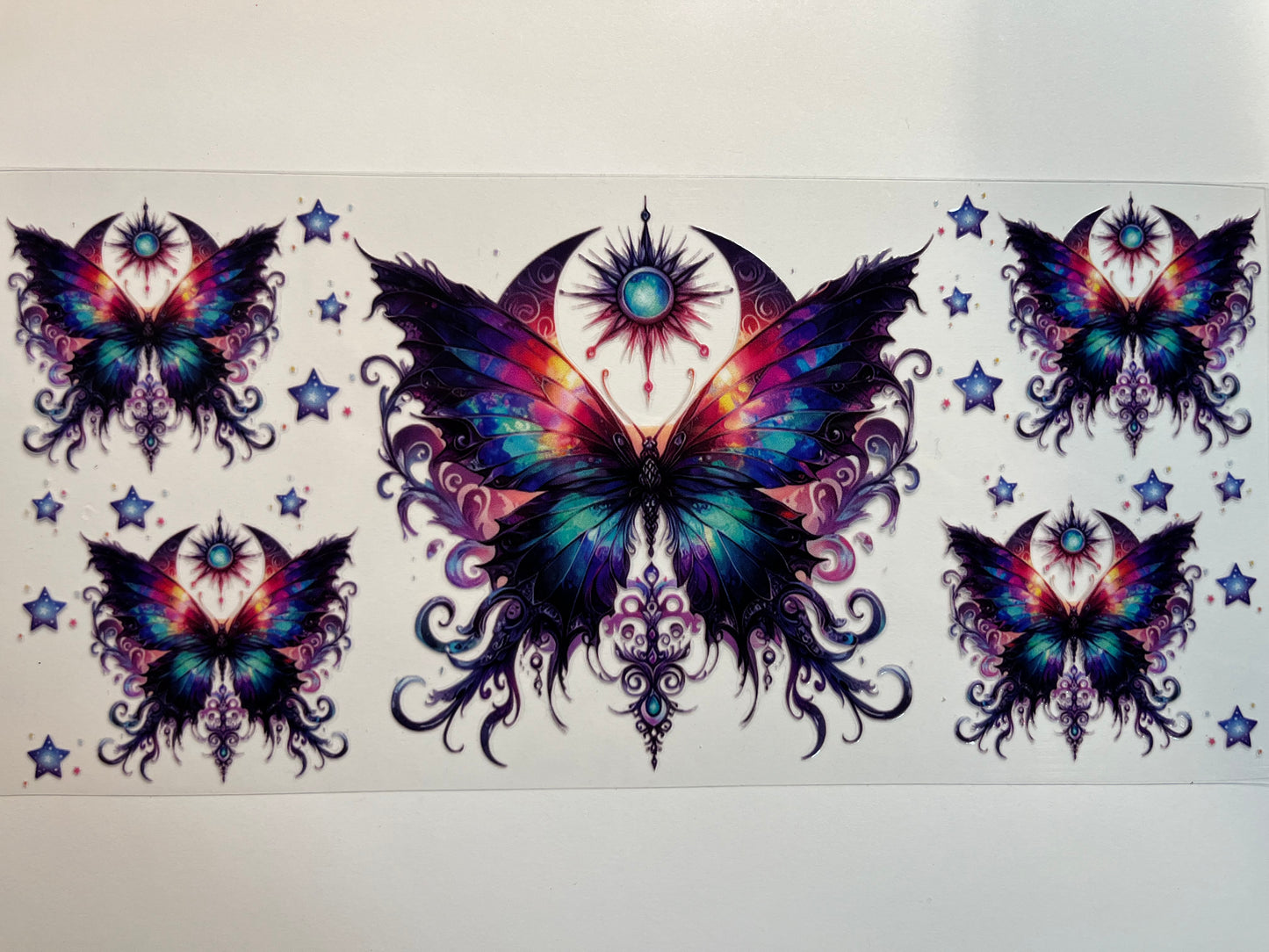Black Butterfly with Rainbow Colors