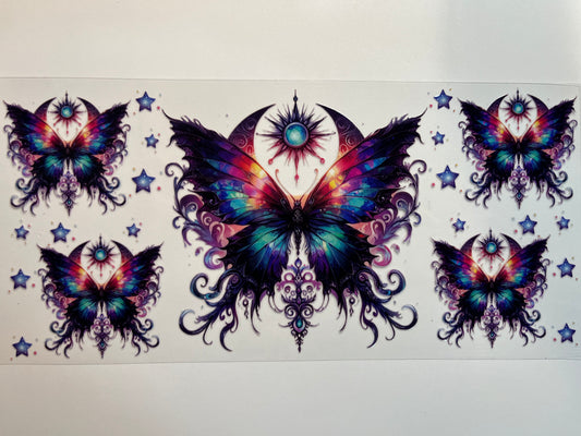 Black Butterfly with Rainbow Colors