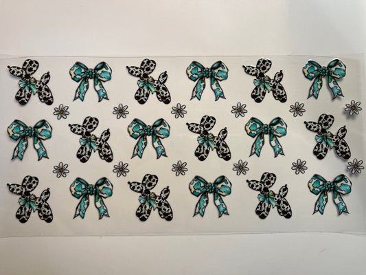 Teal Balloon Dogs with Bows