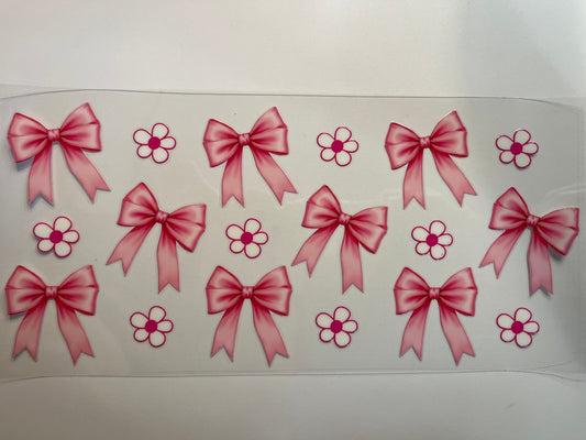 Pink Bows with White Flowers