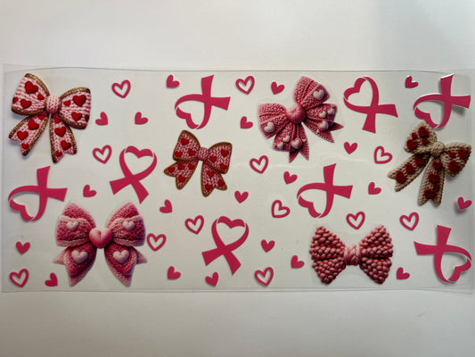 Pink Bows with Yarn