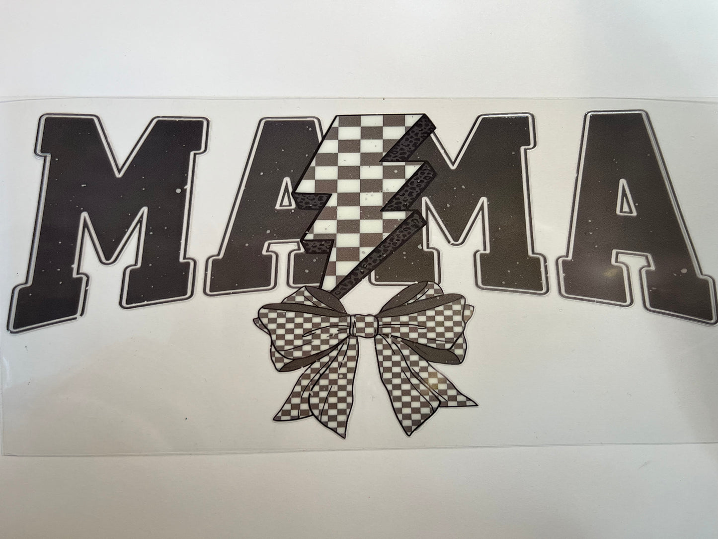 Gray Mama with Lightening Bolt & Bow