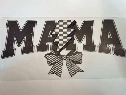 Gray Mama with Lightening Bolt & Bow
