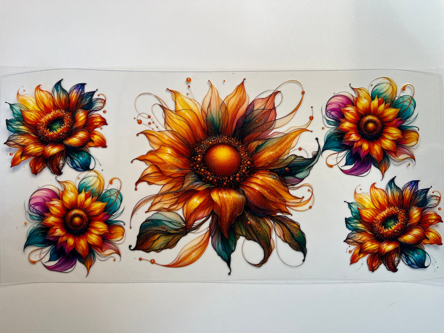 Colorful Sunflowers