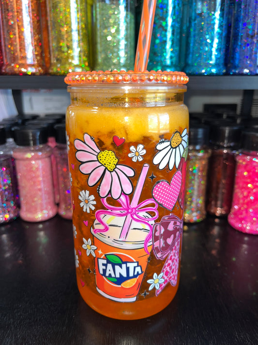 Orange Fanta Soda Cup