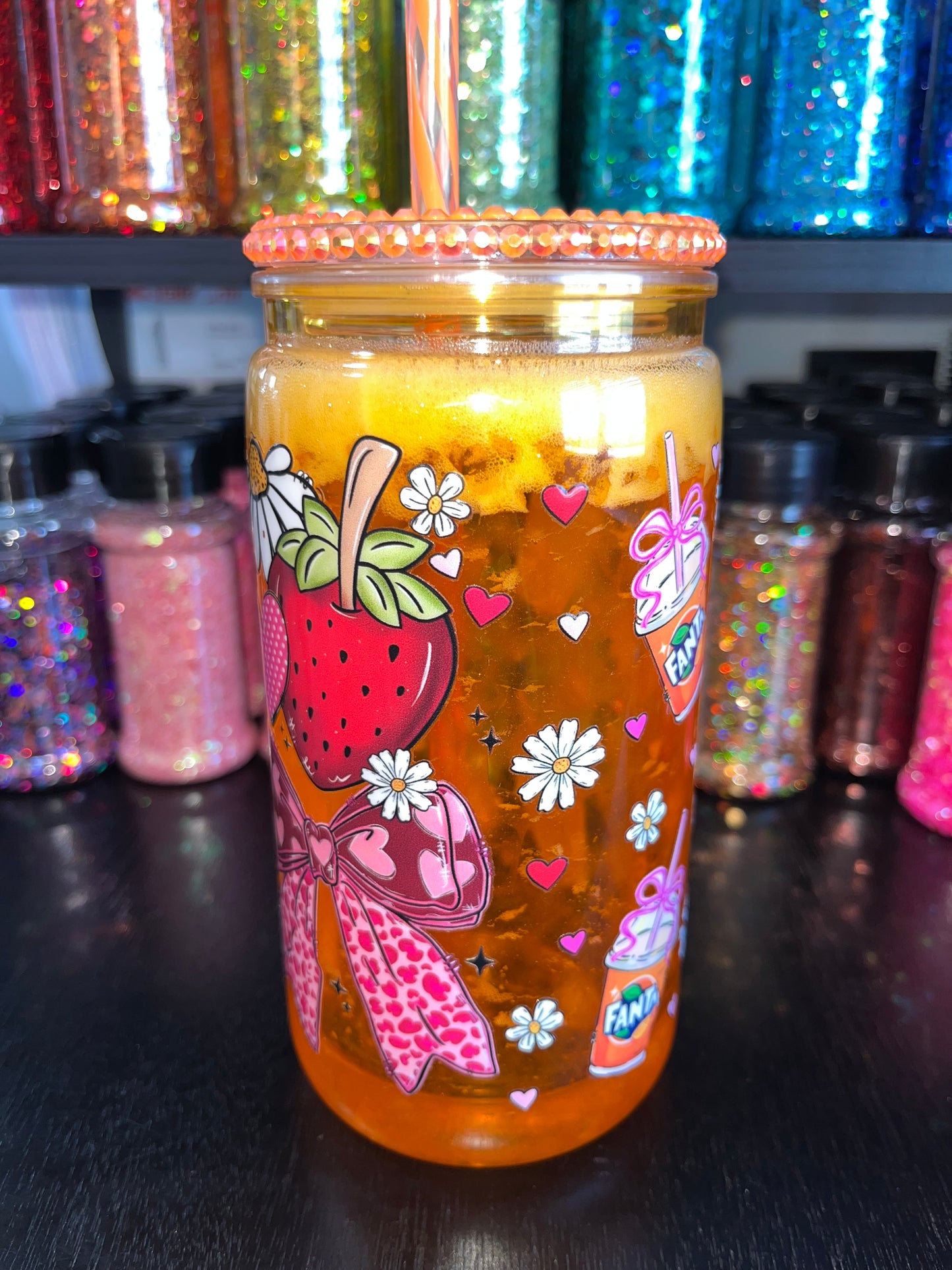 Orange Fanta Soda Cup