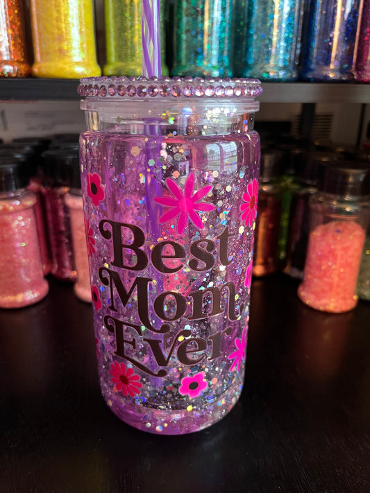Best Mom Ever Lava Snow Globe Tumbler