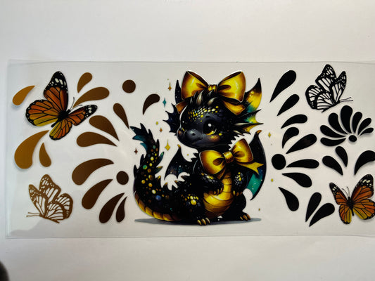 Baby Dragon with Yellow Bows