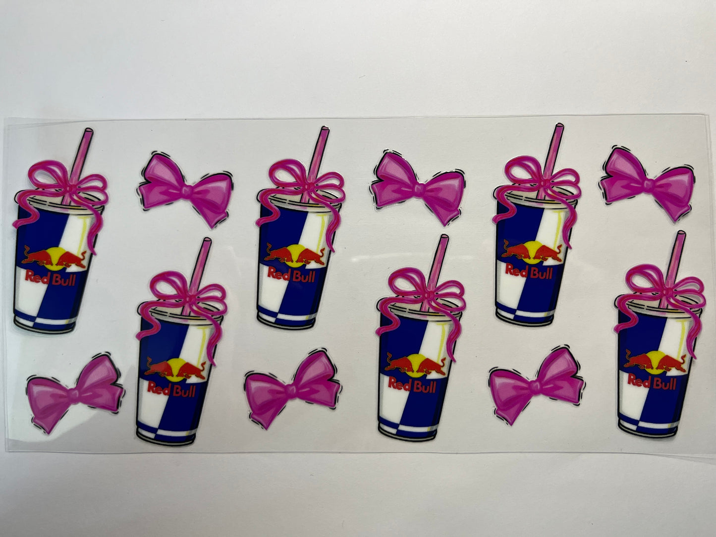 Red Bull with Pink Bows
